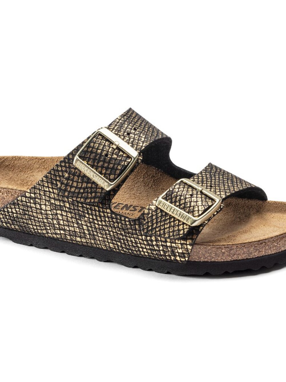 RARE🔥Birkenstock Arizona Shiny Python Black Microfiber Sandal Size 39 Snakeskin